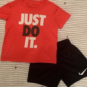 Boys Nike Dri-Fit Tee and Shorts Outfit